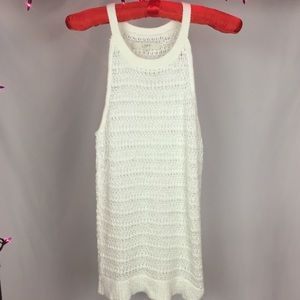 Loft Loose Knit White Tank